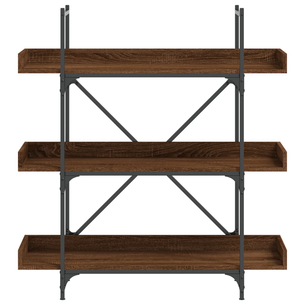 Regal za knjige 3 razine boja hrasta 100 x 33 x 108,5 cm drveni