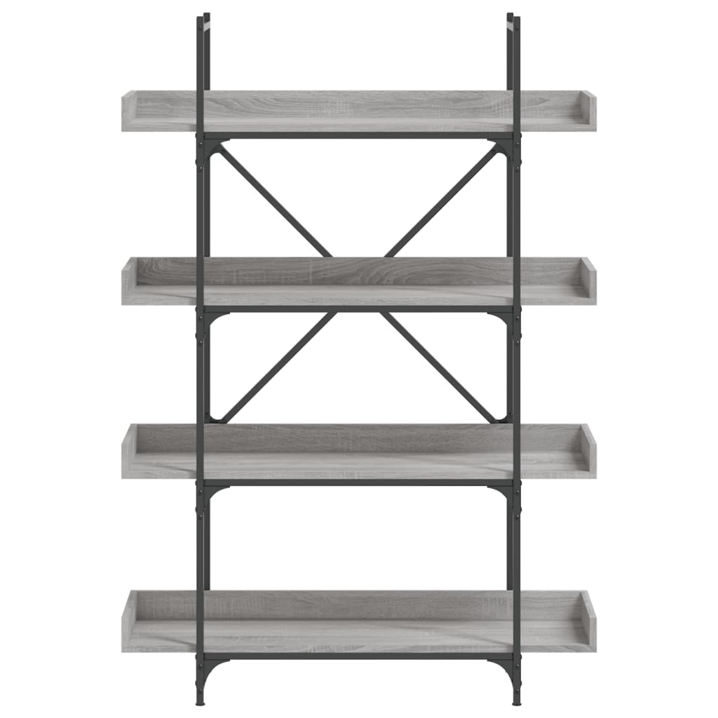 Regal za knjige s 4 razine boja hrasta 100x33x145,5 cm drveni