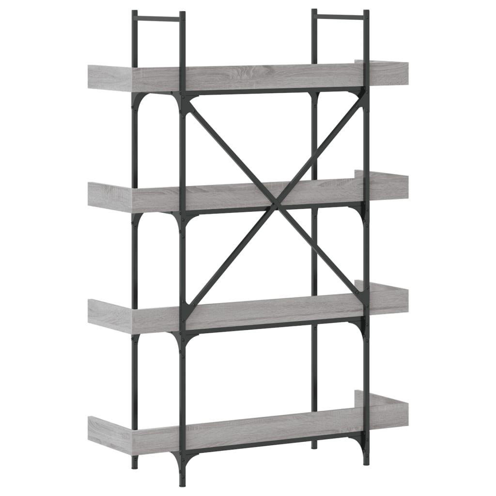Regal za knjige s 4 razine boja hrasta 100x33x145,5 cm drveni