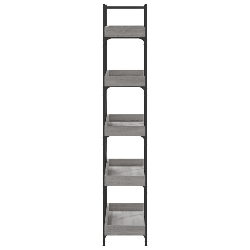 Regal za knjige s 5 razina boja hrasta 100x33x180,5 cm drveni