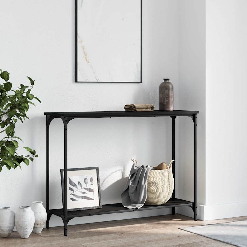 Konzolni stol crni 101 x 30,5 x 75 cm od konstruiranog drva