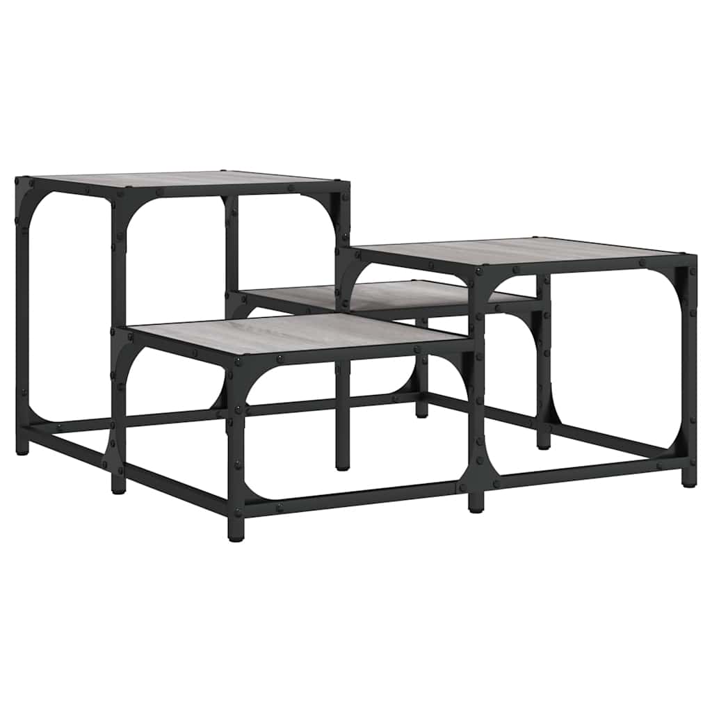 Stolić za kavu boja sivog hrasta 68x68x40 cm konstruirano drvo