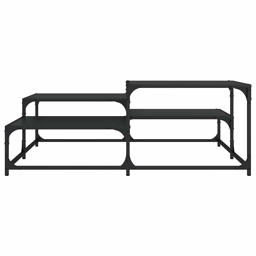 Stolić za kavu crni 107x107x40 cm od konstruiranog drva