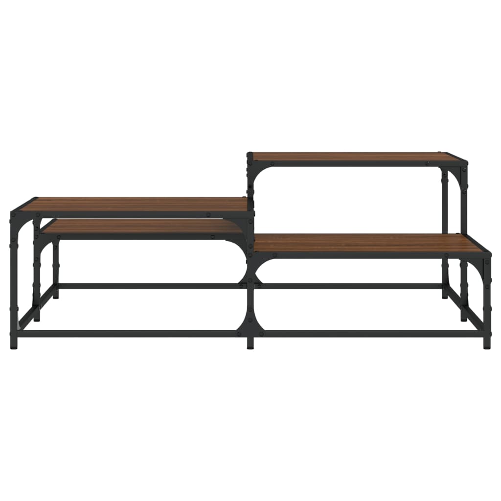 Stolić za kavu boja hrasta 107 x 107 x 40 cm konstruirano drvo