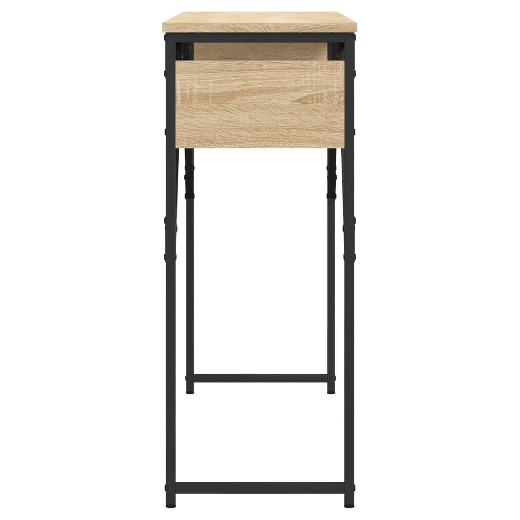 Konzolni stol s policom boja hrasta 105 x 30 x 75 cm drveni