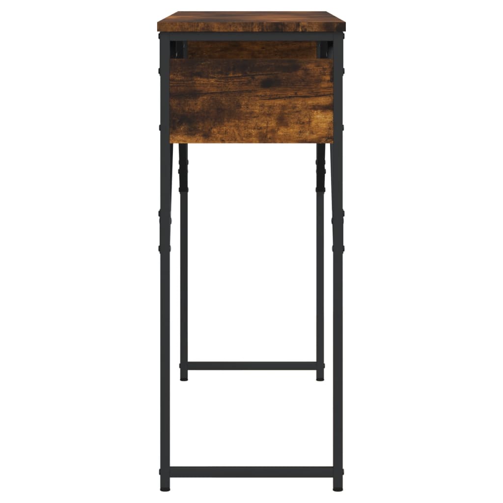 Konzolni stol s policama boja hrasta 105x30x75 cm