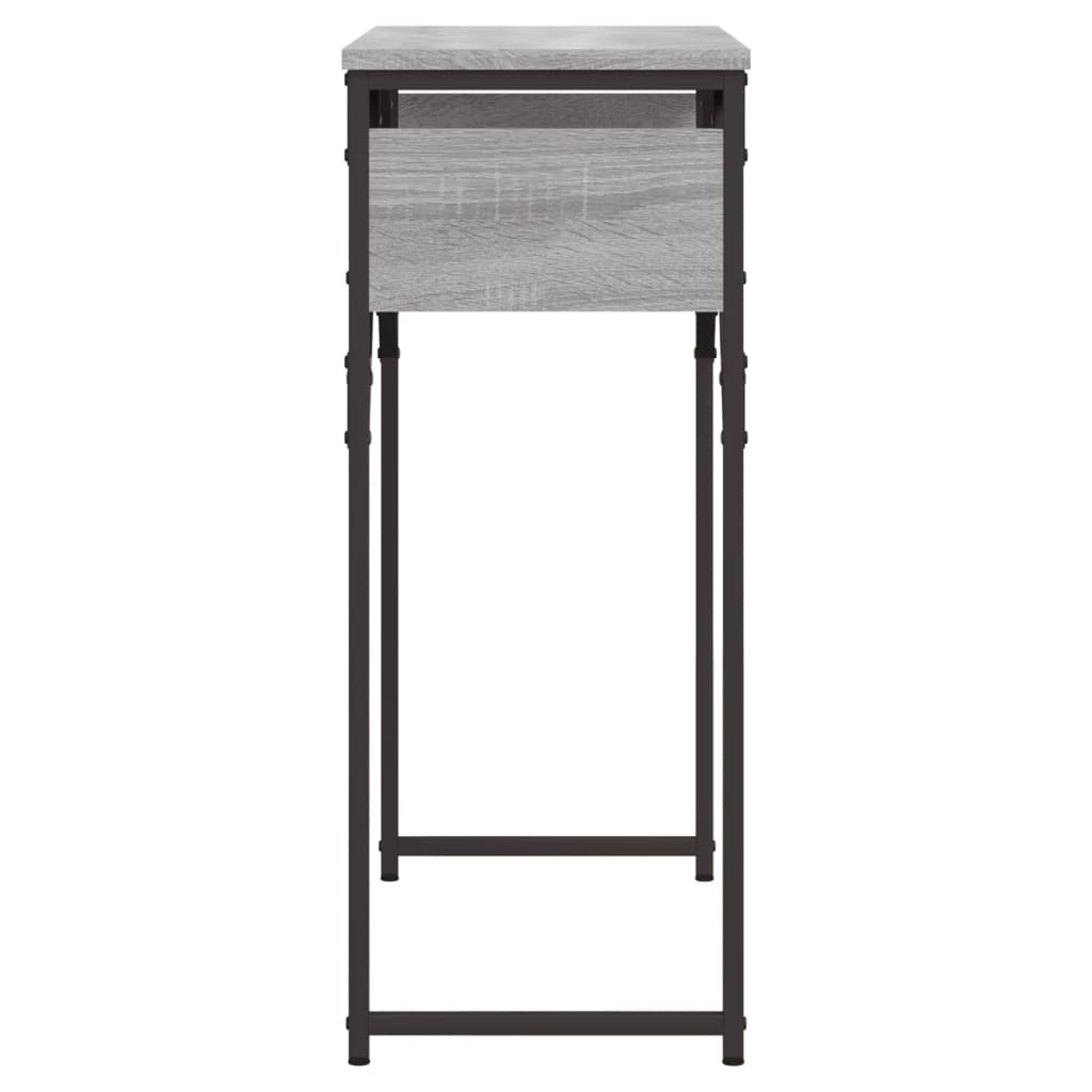 Konzolni stol s policama siva boja hrasta 75x30x75 cm drveni