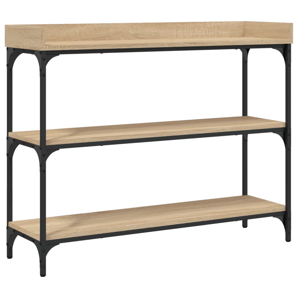 Konzolni stol s policama boja hrasta sonome 100 x 30 x 80 cm