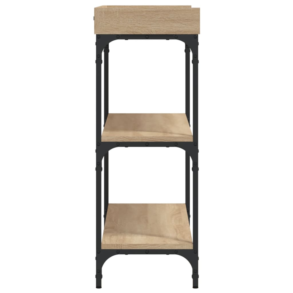 Konzolni stol s policama boja hrasta sonome 100 x 30 x 80 cm