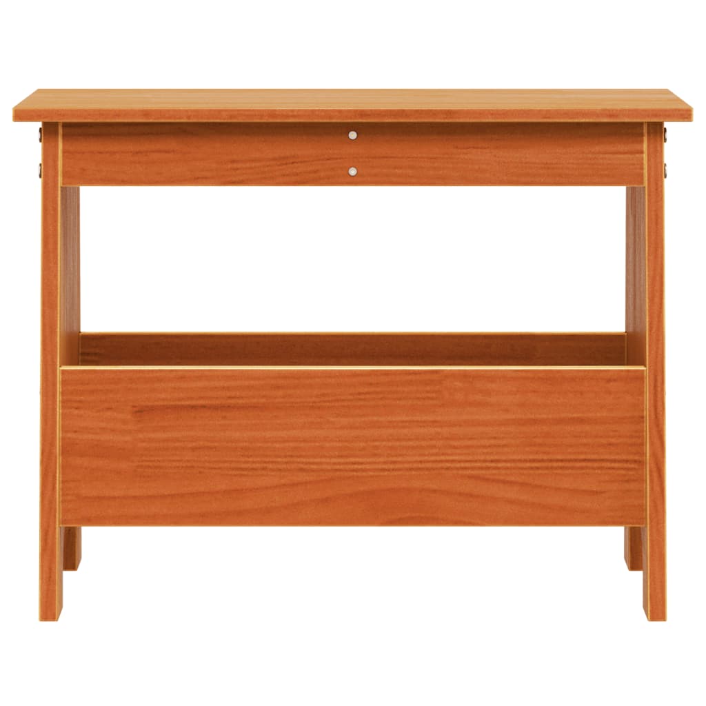 Klupa za hodnik voštano smeđa 60x28x45 cm od masivne borovine