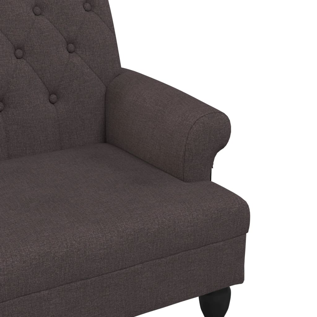 Klupa s naslonom tamnosmeđa 120 x 62 x 75,5 cm od tkanine