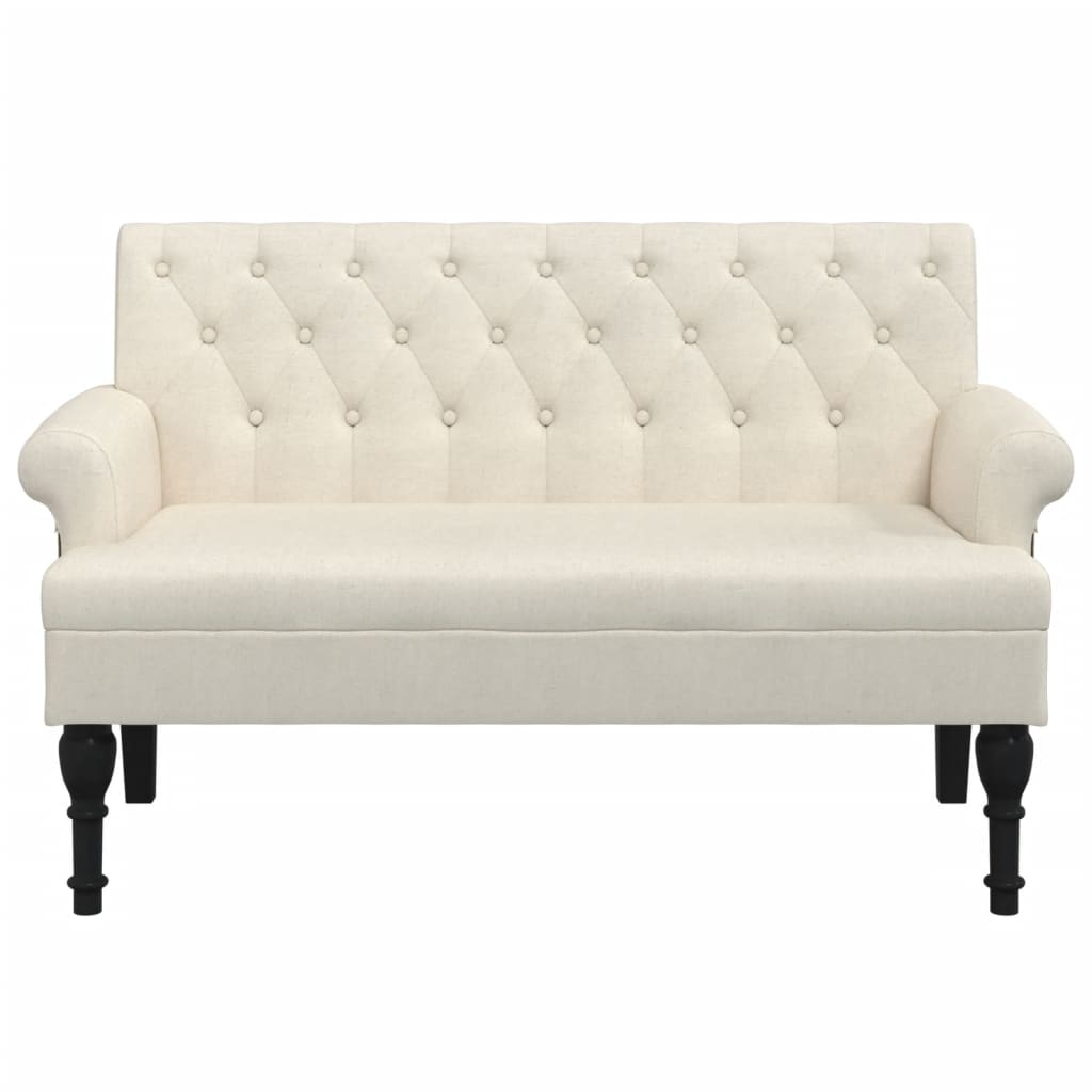 Klupa s naslonom 120 x 62 x 75,5 cm platnena