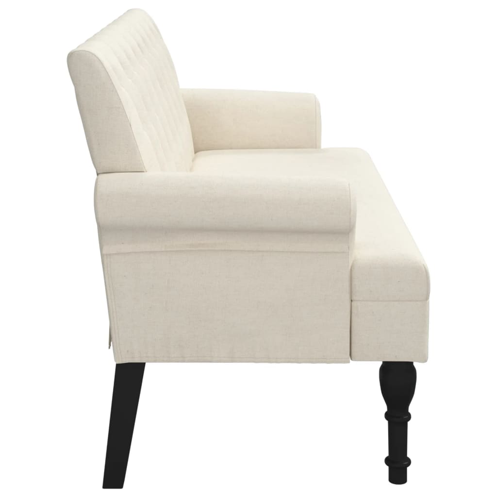 Klupa s naslonom 120 x 62 x 75,5 cm platnena