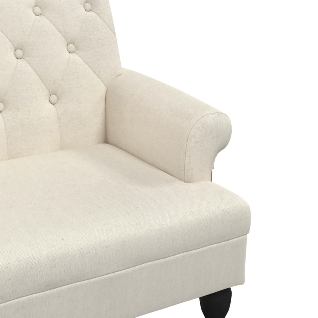 Klupa s naslonom 120 x 62 x 75,5 cm platnena