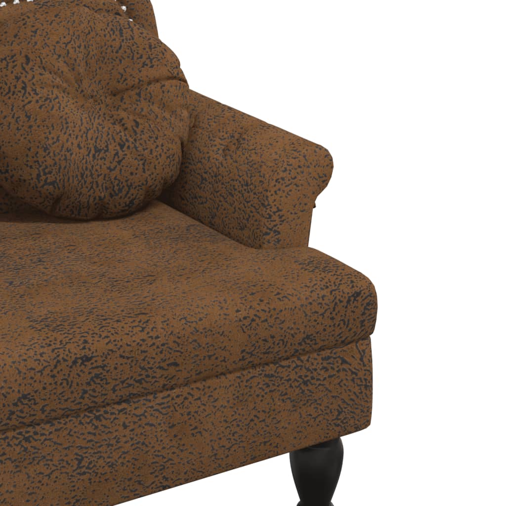 Klupa s jastucima smeđa 120,5x65x75 cm umjetna koža