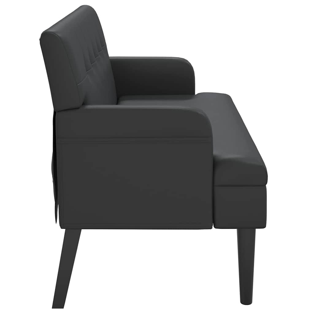 Klupa s naslonom crna 112x65,5x75 cm umjetna koža