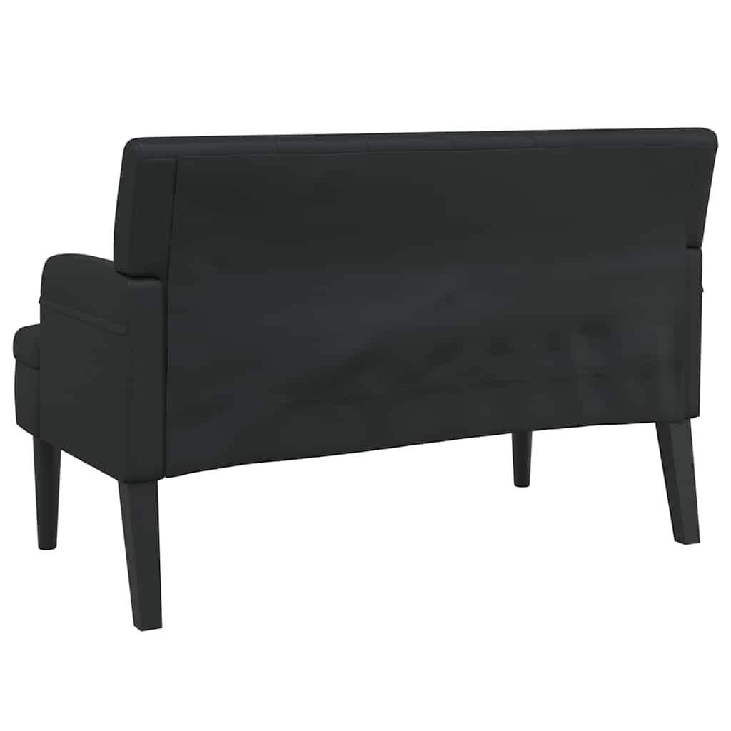 Klupa s naslonom crna 112x65,5x75 cm umjetna koža