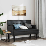 Klupa s naslonom crna 112x65,5x75 cm umjetna koža