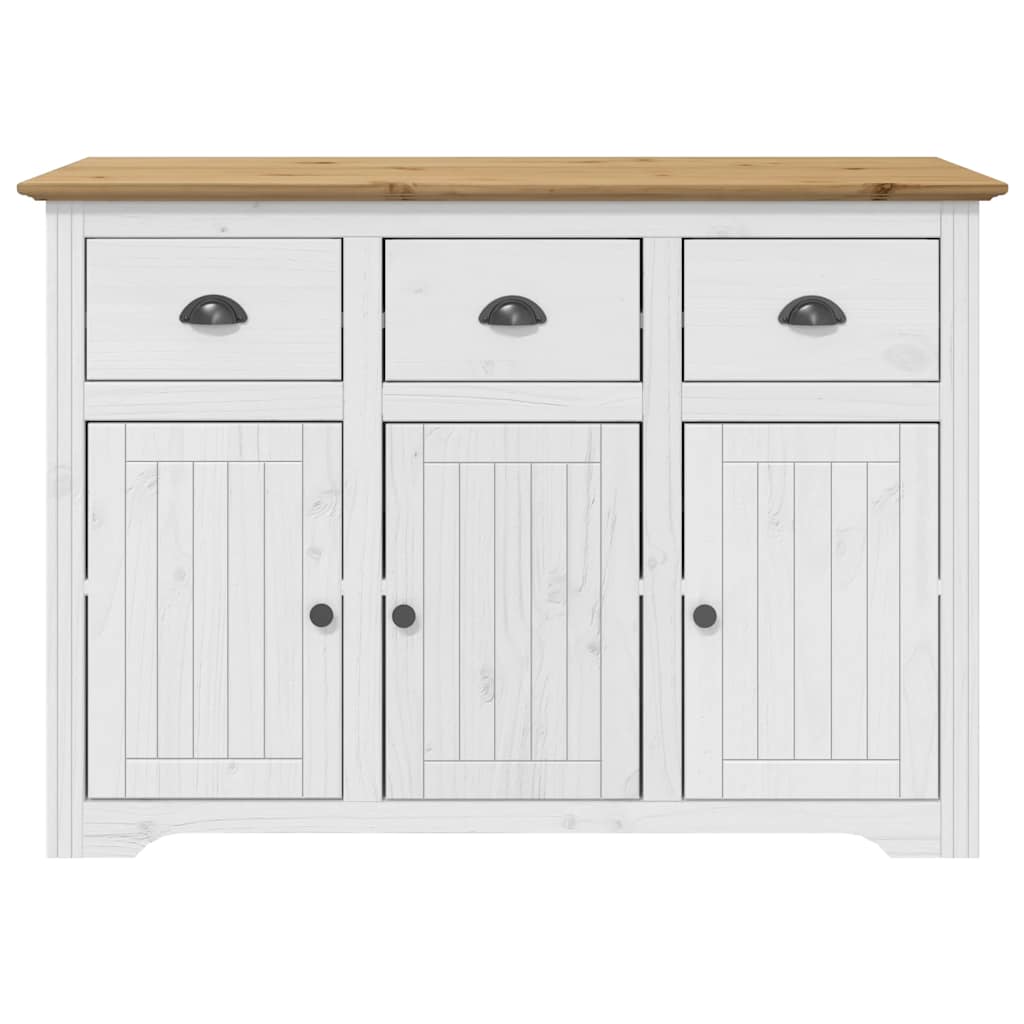 Visoka komoda BODO bijelo-smeđa 115,5x43x200,5 cm od borovine