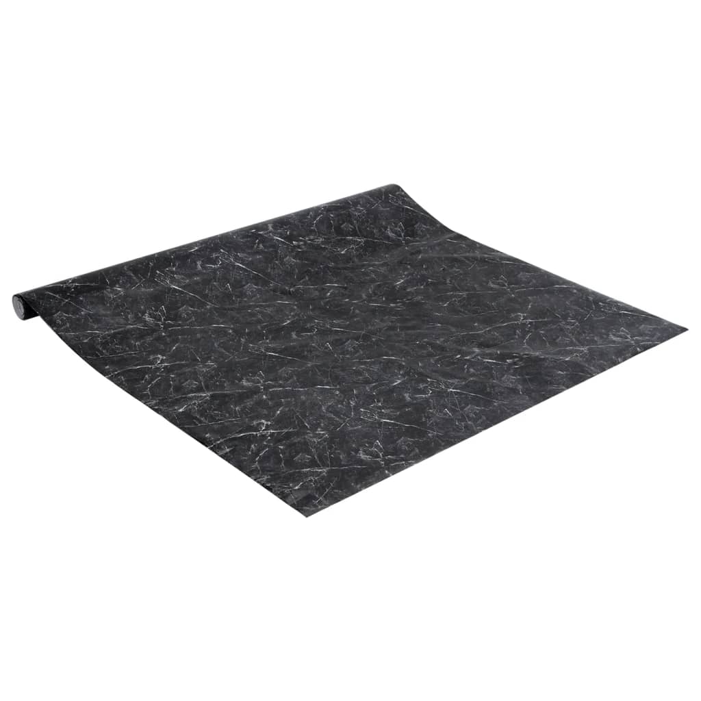 Naljepnice za namještaj samoljepljive mramor crne 90x500 cm PVC