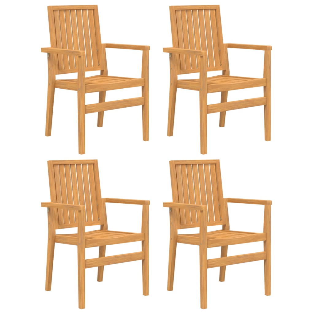 Složive vrtne stolice 4 kom 56,5x57,5x91 cm od masivne tikovine