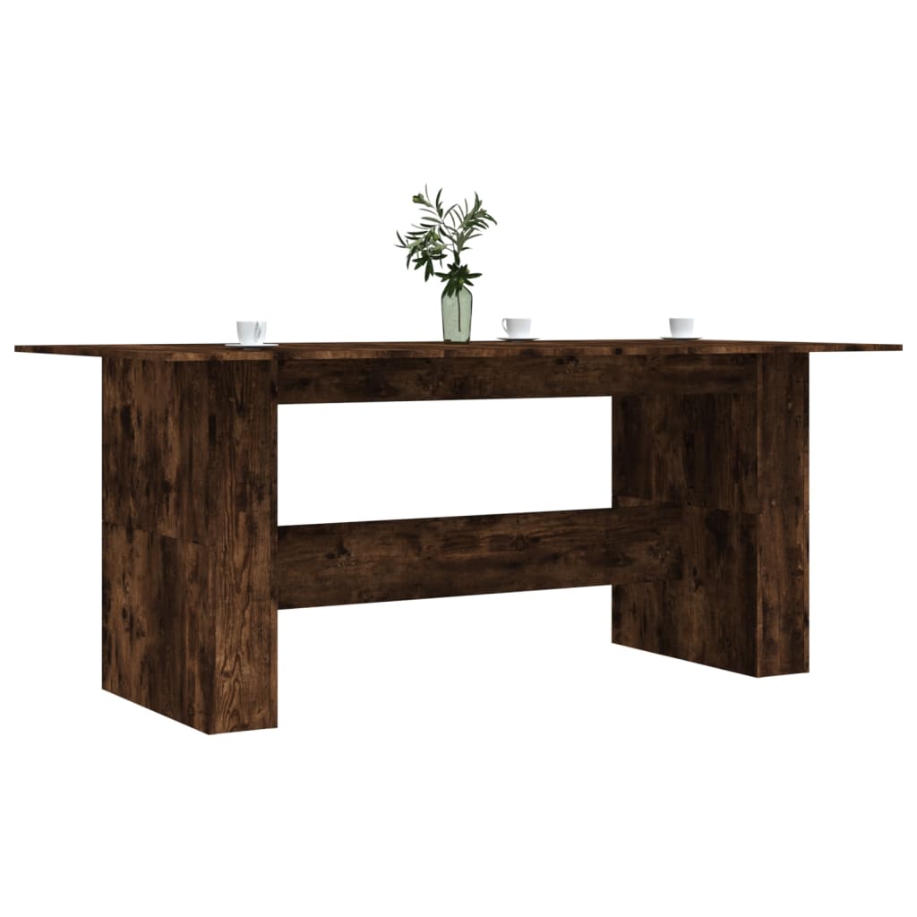 Blagovaonski stol boja dimljenog hrasta 180 x 90 x 76 cm drveni