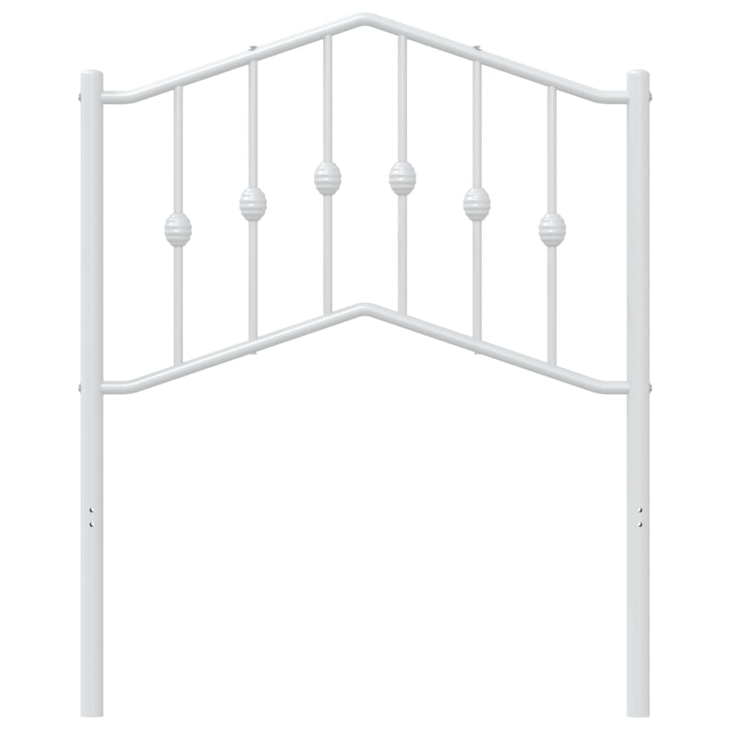 Metalno uzglavlje za krevet, bijelo, 75 cm