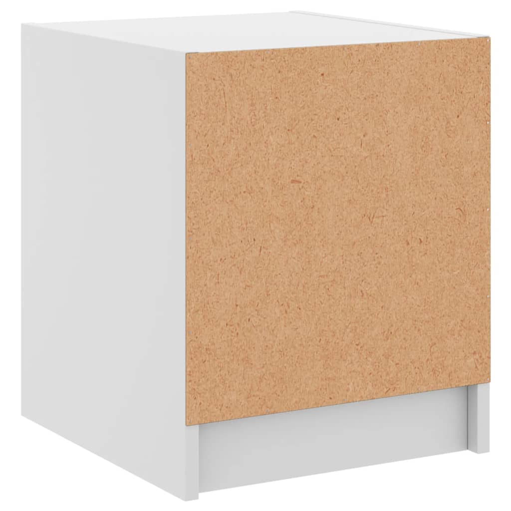 Noćni ormarići sa staklenim vratima 2 kom bijeli 35x37x42 cm