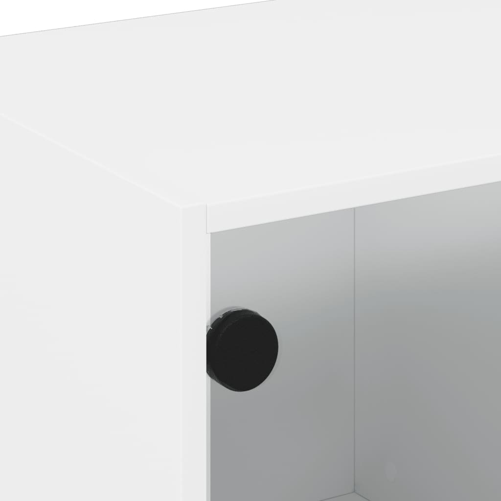 TV ormarić sa staklenim vratima bijeli 68x37x42 cm