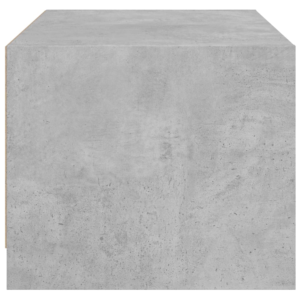 Stolić za kavu sa staklenim vratima boja betona 68x50x42 cm