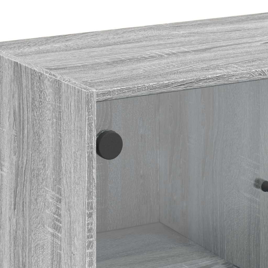 Bočni ormarić sa staklenim vratima boja hrasta 68x37x75,5 cm