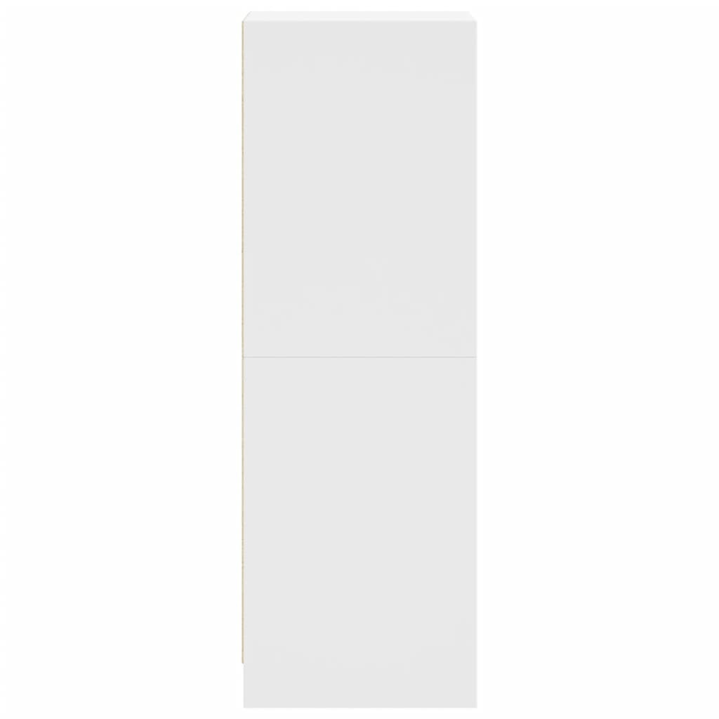 Visoka komoda sa staklenim vratima bijela 35 x 37 x 109 cm