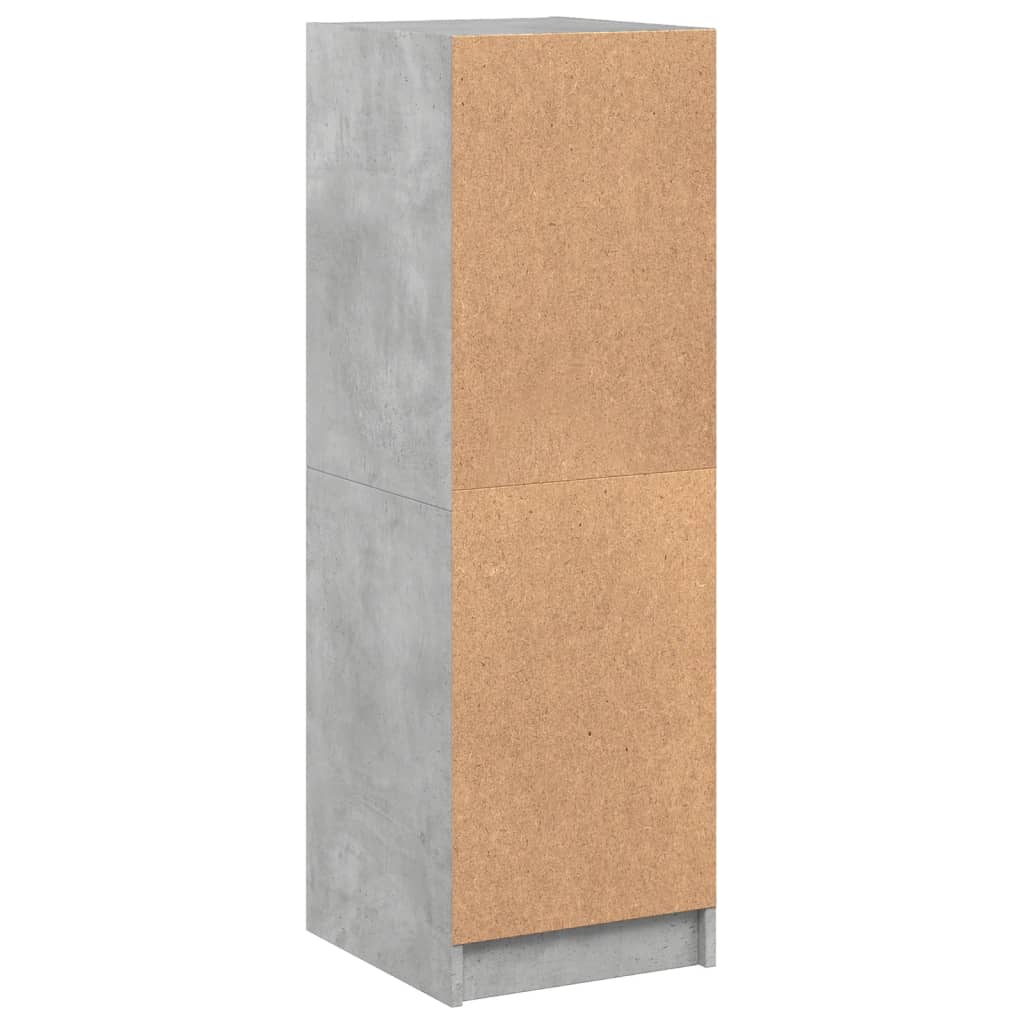 Visoka komoda sa staklenim vratima boja betona 35 x 37 x 109 cm