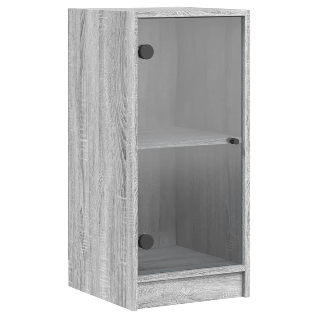 Bočni ormarić sa staklenim vratima boja hrasta 35x37x75,5 cm