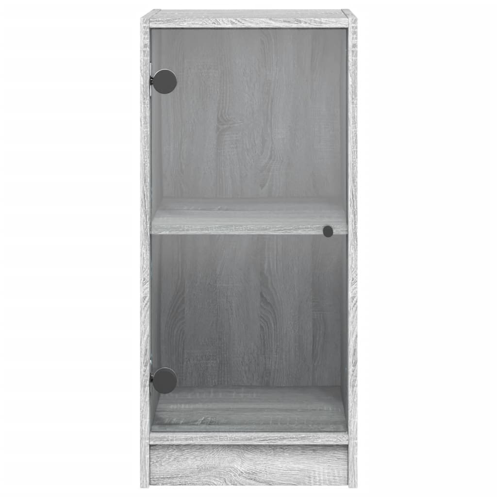 Bočni ormarić sa staklenim vratima boja hrasta 35x37x75,5 cm