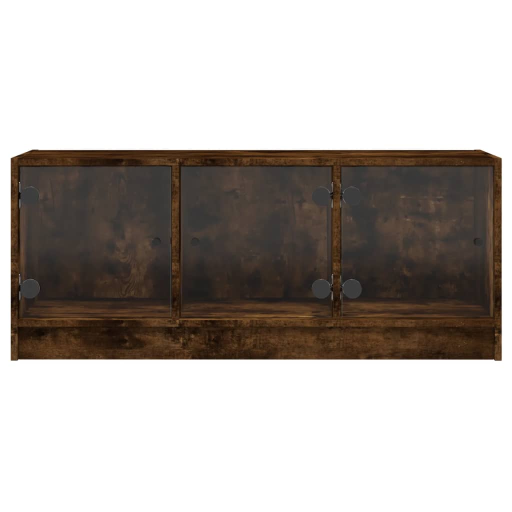 TV ormarić sa staklenim vratima boja hrasta 102x37x42 cm