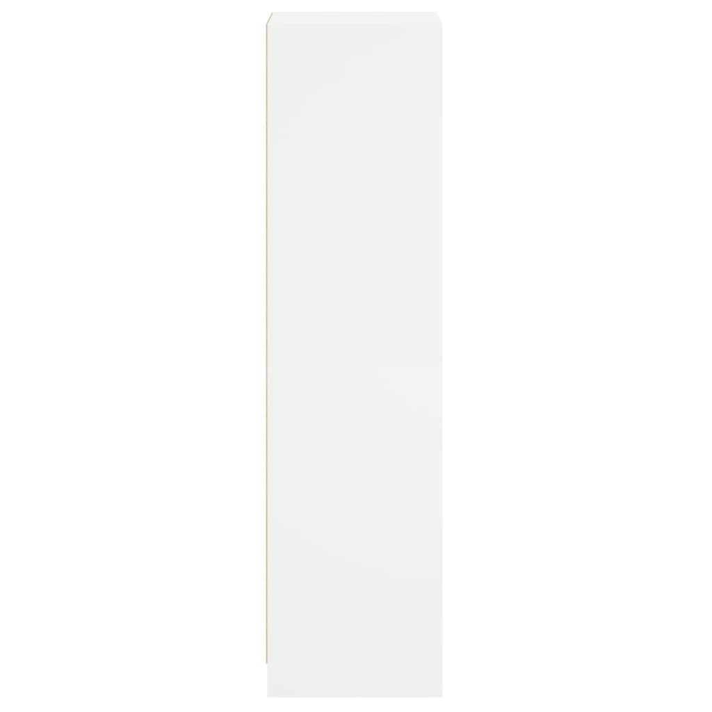 Visoka komoda sa staklenim vratima bijela 35 x 37 x 142 cm
