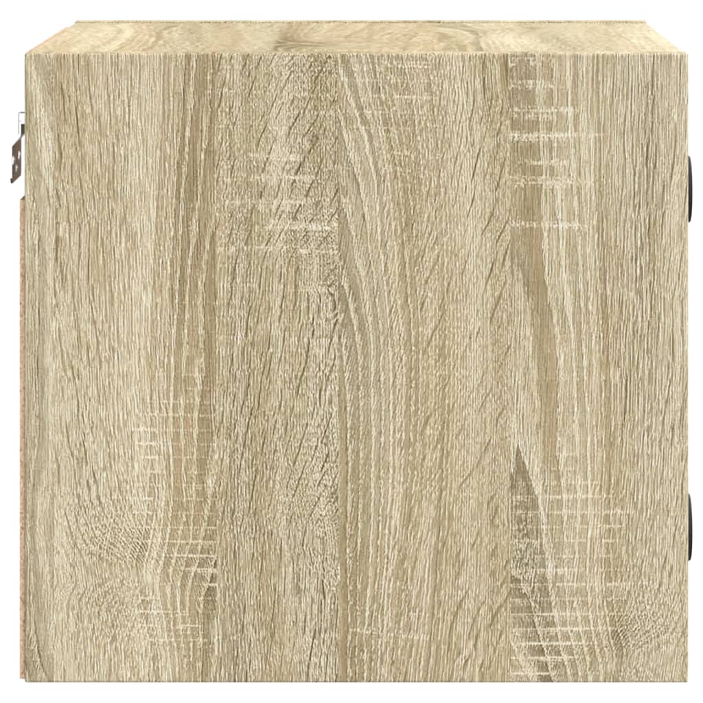 Noćni ormarići staklena vrata 2 kom boja hrasta 35x37x35 cm