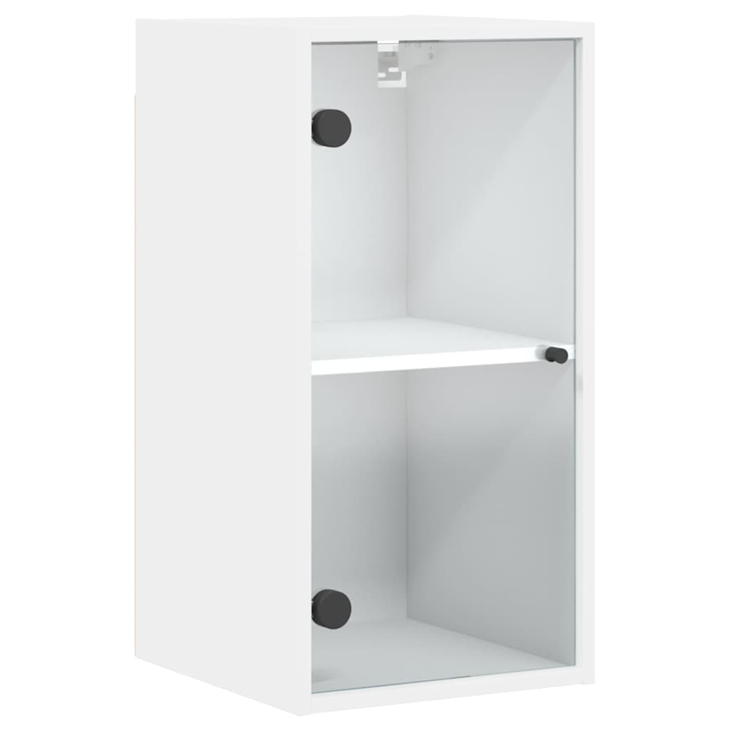 Zidni ormarić sa staklenim vratima bijeli 35 x 37 x 68,5 cm
