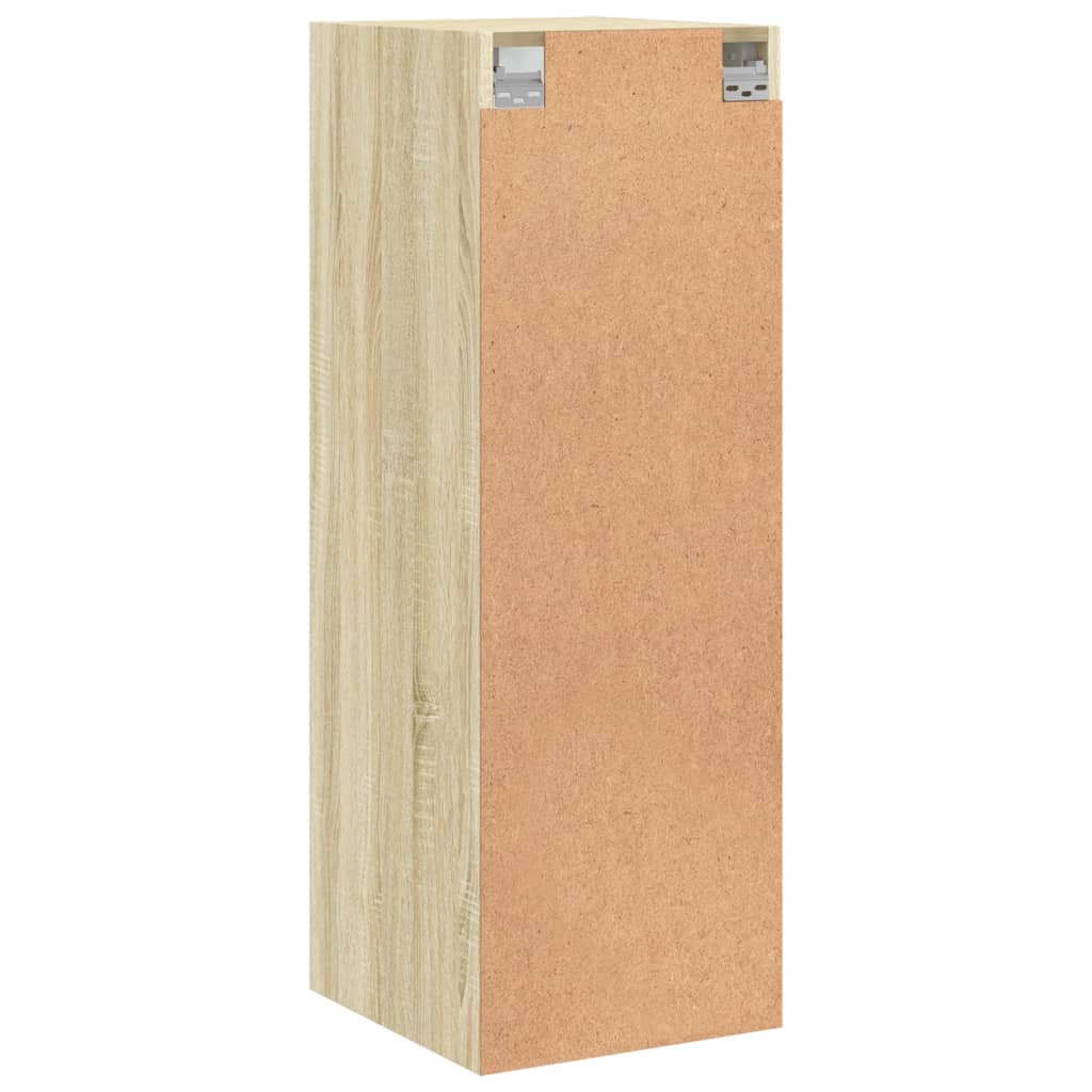Zidni ormarić sa staklenim vratima boja hrasta 35 x 37 x 100 cm