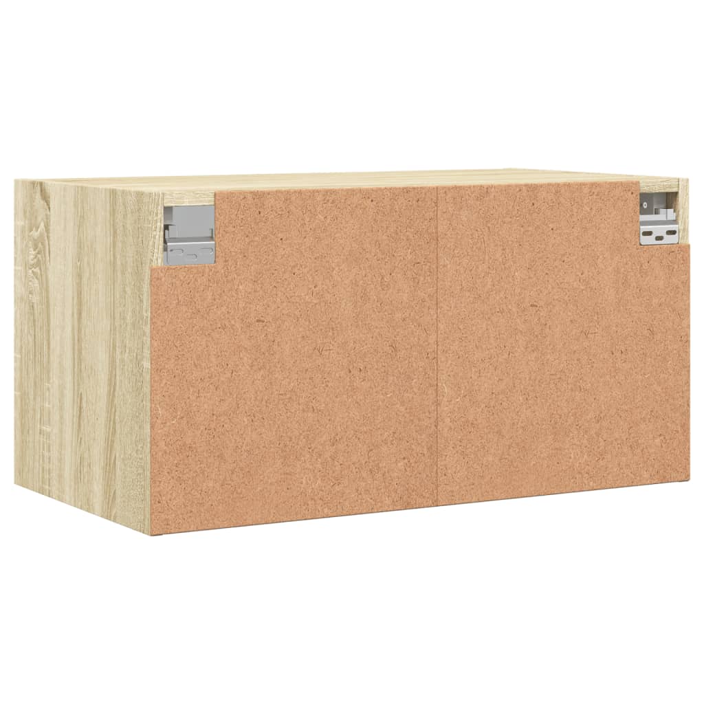 Zidni ormarići staklena vrata 2 kom boja hrasta 68,5x37x35 cm