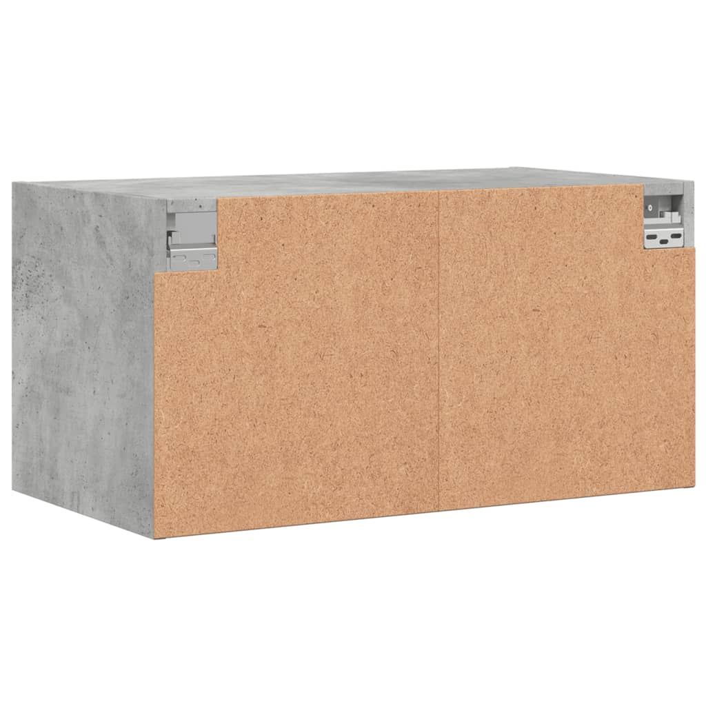 Zidni ormarići staklena vrata 2 kom boja betona 68,5x37x35 cm