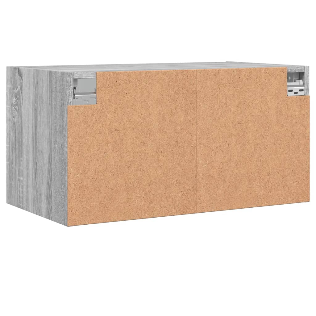 Zidni ormarić sa staklenim vratima boja hrasta 68,5x37x35 cm