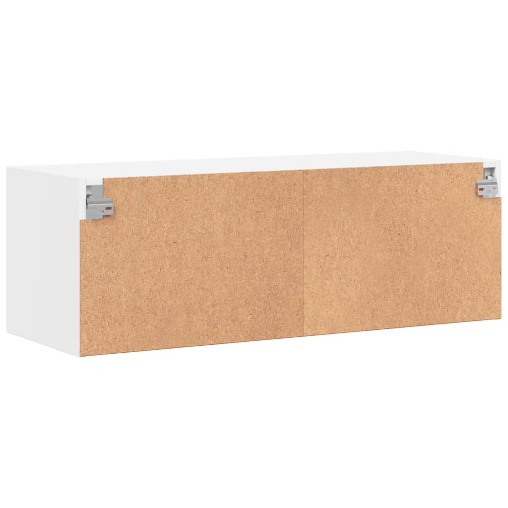 Zidni ormarić sa staklenim vratima bijeli 102 x 37 x 35 cm