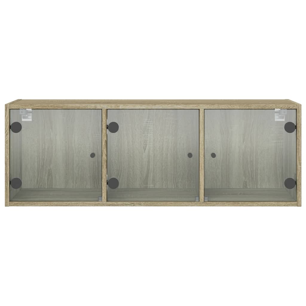 Zidni ormarić sa staklenim vratima boja hrasta 102 x 37 x 35 cm
