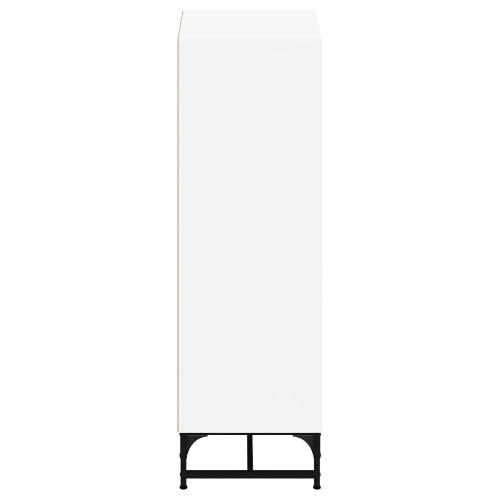 Visoka komoda sa staklenim vratima bijela 35 x 37 x 120 cm