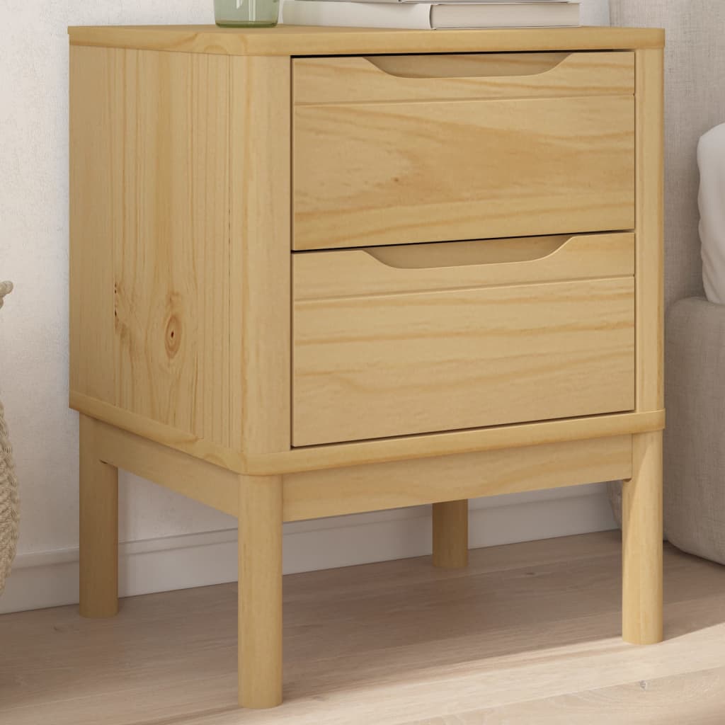 Noćni ormarić FLORO voštano smeđi 45x39x57 cm masivna borovina