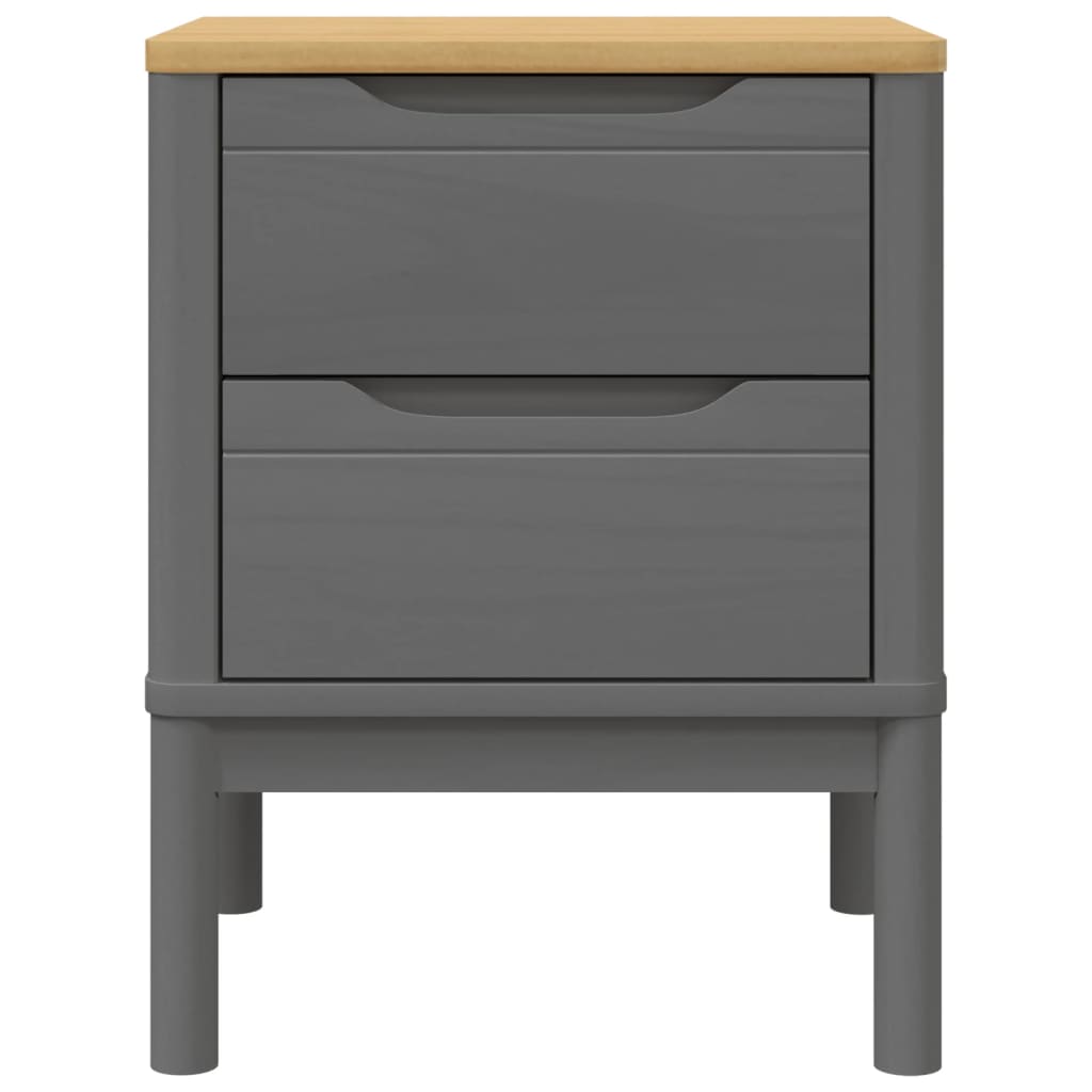 Noćni ormarić FLORO voštano sivi 45x39x57 cm masivna borovina