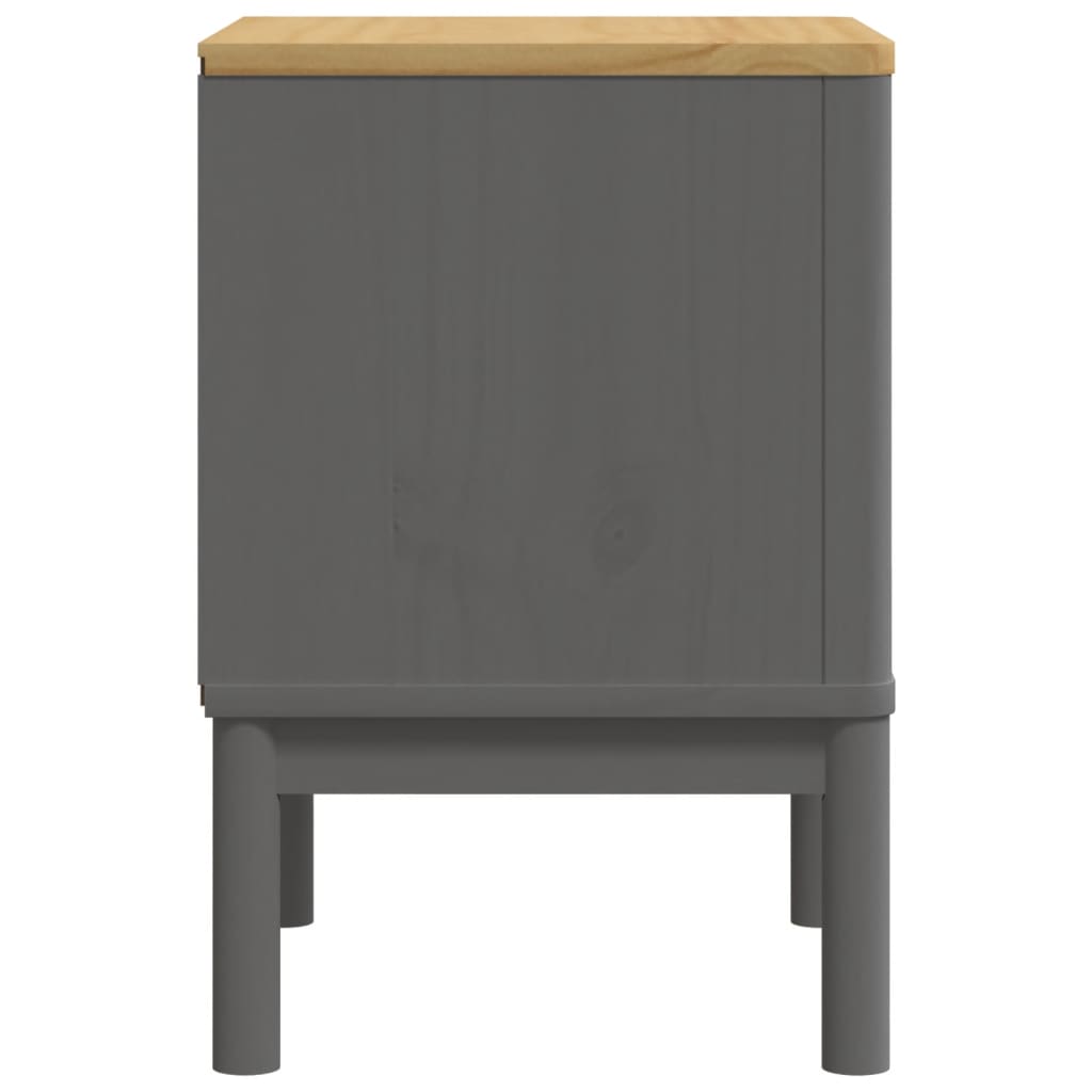 Noćni ormarić FLORO voštano sivi 45x39x57 cm masivna borovina