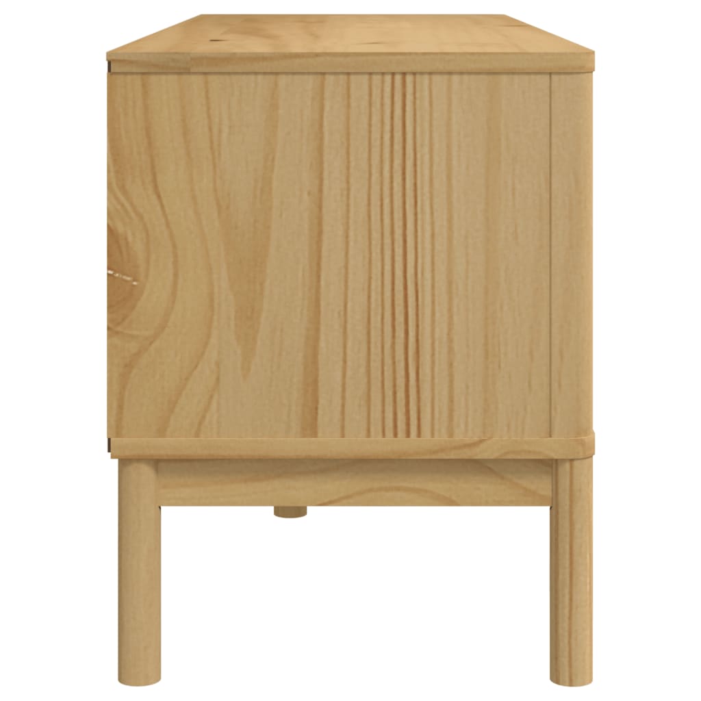TV ormarić FLORO voštano smeđi 114x43x55 cm masivna borovina